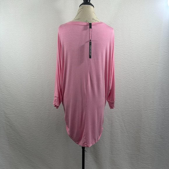 Made by Johnny Women's V-Neck 3/4 Sleeve Dolman Top with Side Shirring XXXL PINK - Picture 7 of 9